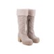 Kanna bottes en daim beige avec semelle en crêpe