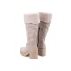 Kanna bottes en daim beige avec semelle en crêpe