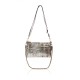 Mila Louise petit sac en cuir texturé noir et argenté