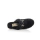 Sabots Semerdjian en cuir velours noir fourrés