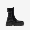 Nero Giardini Boots montantes style rangers en cuir noir