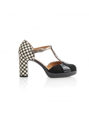 Chie Mihara escarpins salomé en cuir tricolore