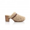 Semerdjian sabots beige style mouton fourrés