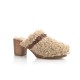 Semerdjian sabots beige style mouton fourrés
