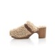 Semerdjian sabots beige style mouton fourrés