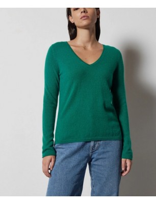 Not Shy pull en cachemire vert col V