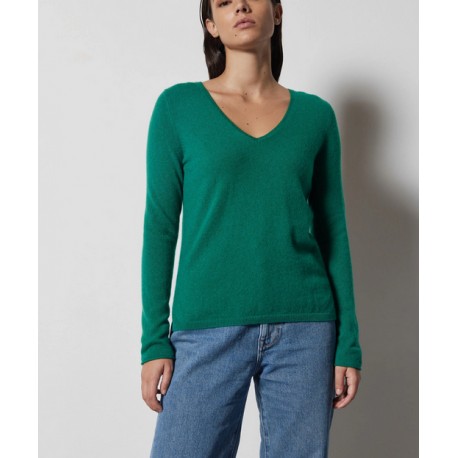 Not Shy pull en cachemire vert col V