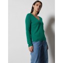 Not Shy pull en cachemire vert col V