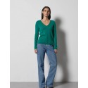 Not Shy pull en cachemire vert col V