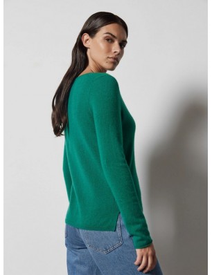 Not Shy pull en cachemire vert col V