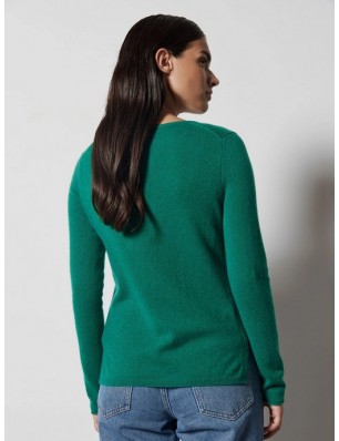 Not Shy pull en cachemire vert col V