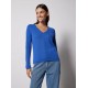 Not Shy pull en cachemire bleu majorell col V