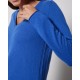 Not Shy pull en cachemire bleu majorell col V