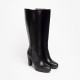 Nero Giardini bottes en cuir noir à talon