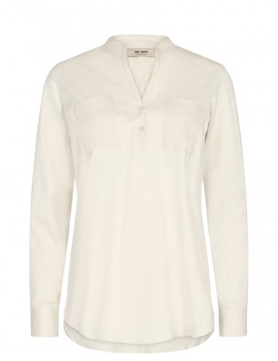 Mos Mosh chemise col V en coton écru