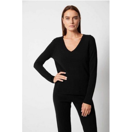 Not Shy pull en cachemire noir col V