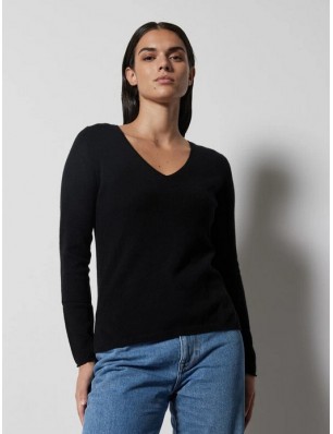 Not Shy pull en cachemire noir col V