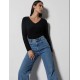 Not Shy pull en cachemire noir col V