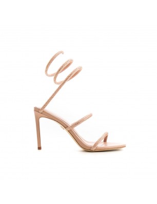 Lola Cruz sandales dorées a talons fins