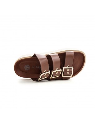 Genuins sandales vegan marron