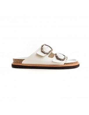 Genuins sandales en cuir blanc