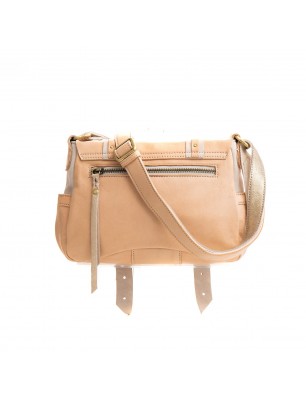 Mila Louise sac besace en cuir nude