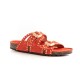 Semerdjian claquettes cloutées en cuir velours orange