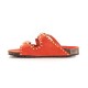 Semerdjian claquettes cloutées en cuir velours orange