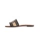 Steve Madden claquettes en toile beige et noir St Barth