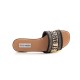 Steve Madden claquettes en toile beige et noir St Barth