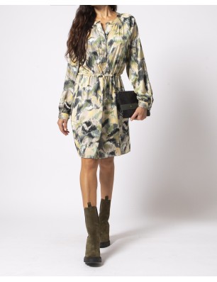 Robe imprimée multicolore...