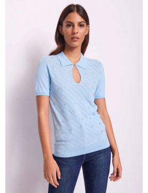 Gaudi Polo bleu en maille...