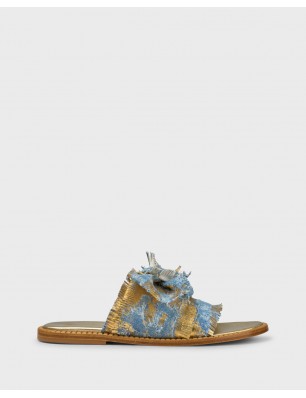 Fru.it mules en cuir doré...