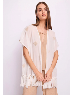 Gaudi Blouse en coton écru...