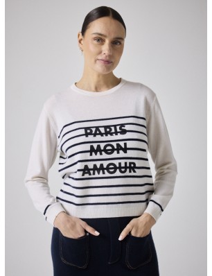 Not Shy Pull rayé en laine...