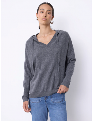 Not Shy pull gris à capuche...