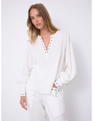 Not Shy blouse en gaze de...