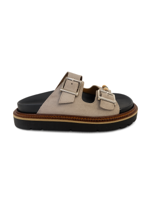 Zoi mules en cuir velours...