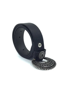 BBelt ceinture en cuir noir...