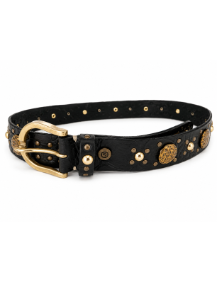 BBelt ceinture en cuir noir...