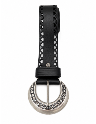 BBelt ceinture en cuir noir...