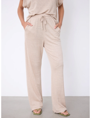 Not shy pantalon en lin beige