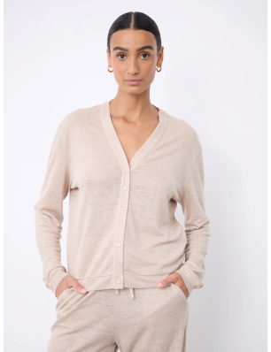 Not Shy gilet en lin beige