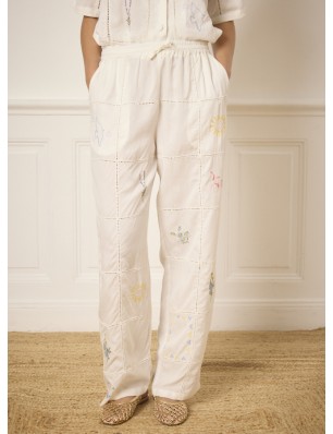 Not shy pantalon blanc à...