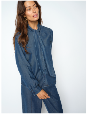 MosMosh chemise en tencel bleu