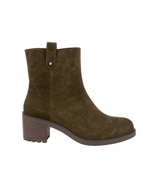 Bottines Zoï en daim kaki