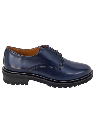 Derby Zoï en cuir bleu marine